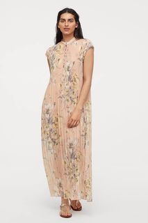 H&M conscious long pleated dress / not mango zara COS