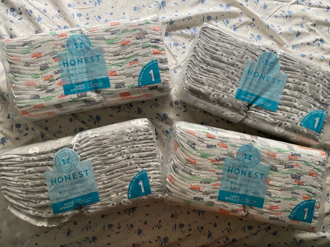 Honest Diapers Size 1 (40 per pack), Babies & Kids, Bathing