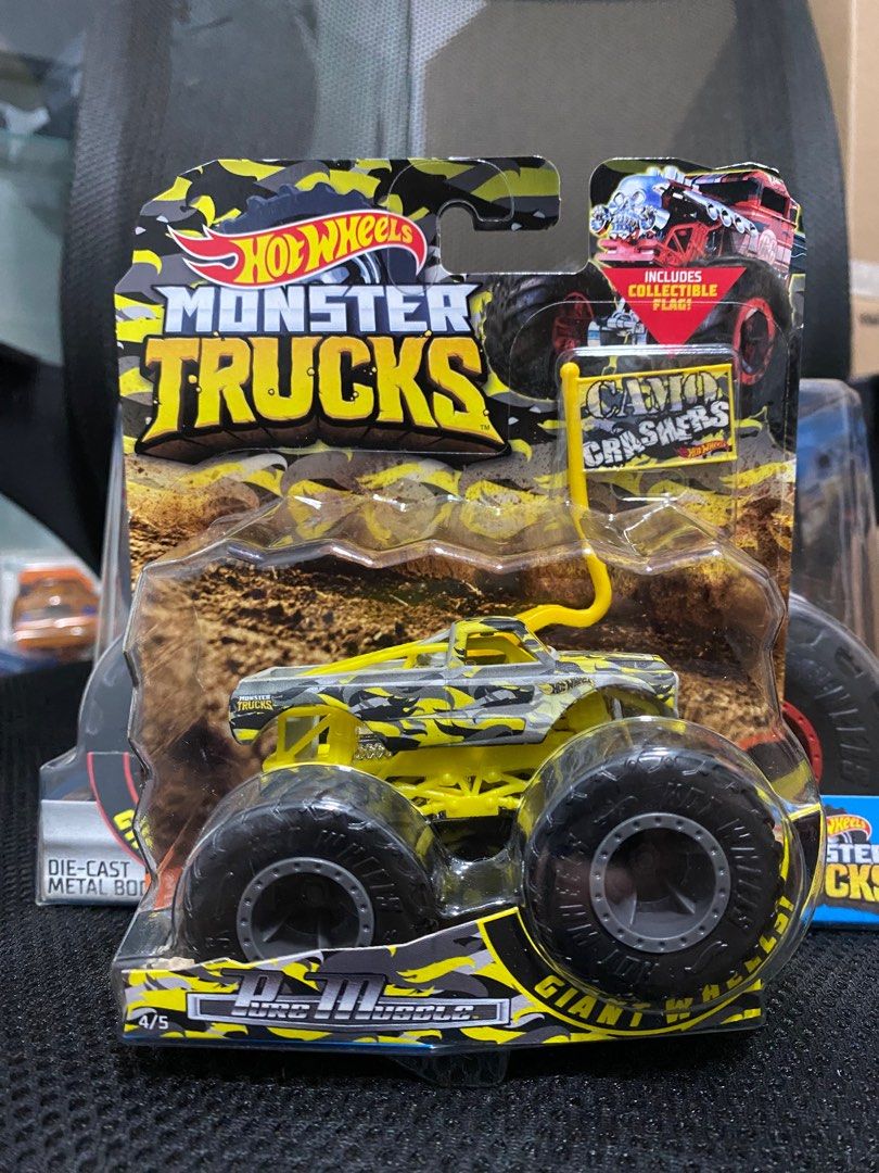 Hotwheels Monster Truck Pure Muscle Camo Series, Hobbies Toys