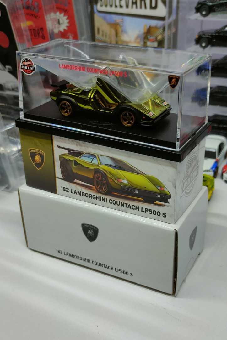 Hotwheels RLC Lamborghini Countach Olive Green, Hobbies & Toys, Toys &  Games on Carousell