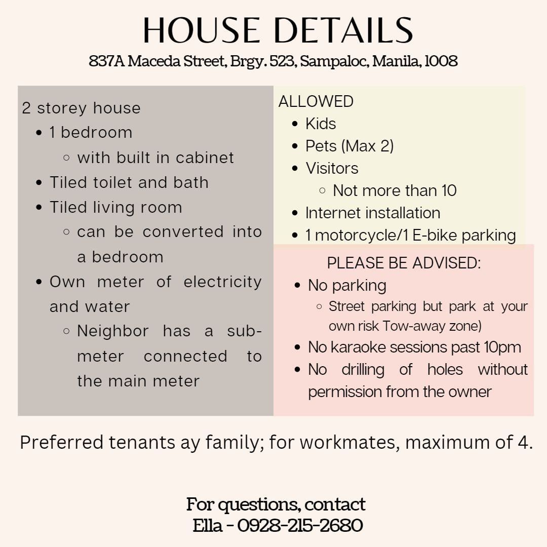 House for Rent Maceda, Manila, Property, Rentals, Apartments & Condos