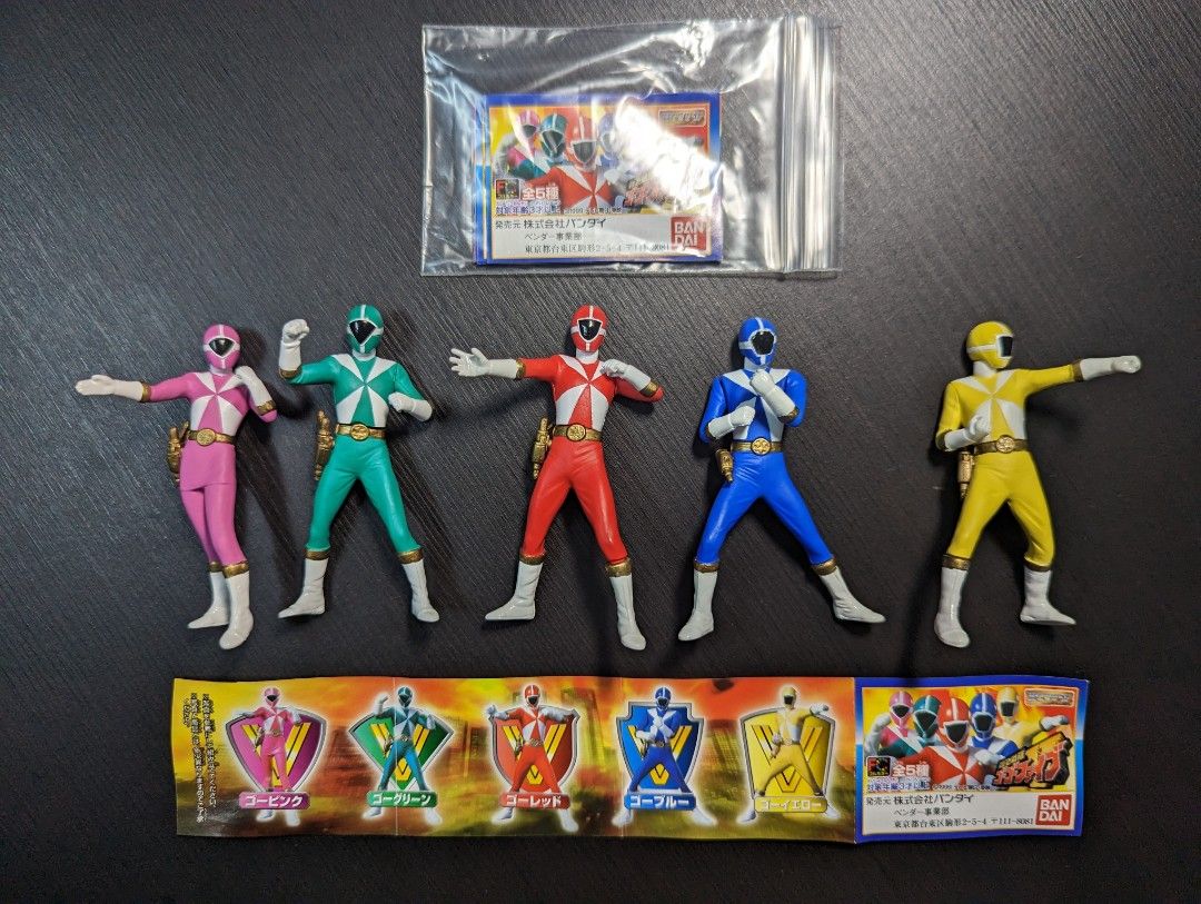 BANDAI GASHAPON HG Super Sentai Kyukyu Sentai GoGoFive Complete Set NEW ...