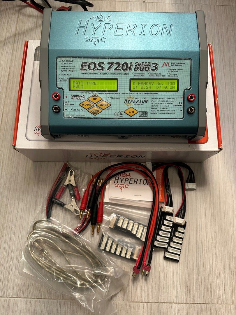新品高品質HYPERION EOS0606i急速充電器3 安定化電源setケース付 バッテリー、充電器