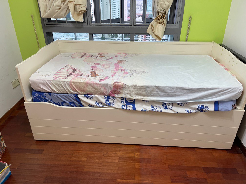 IKEA day bed, king size after opening, good condition, Furniture & Home Living, Furniture, Bed