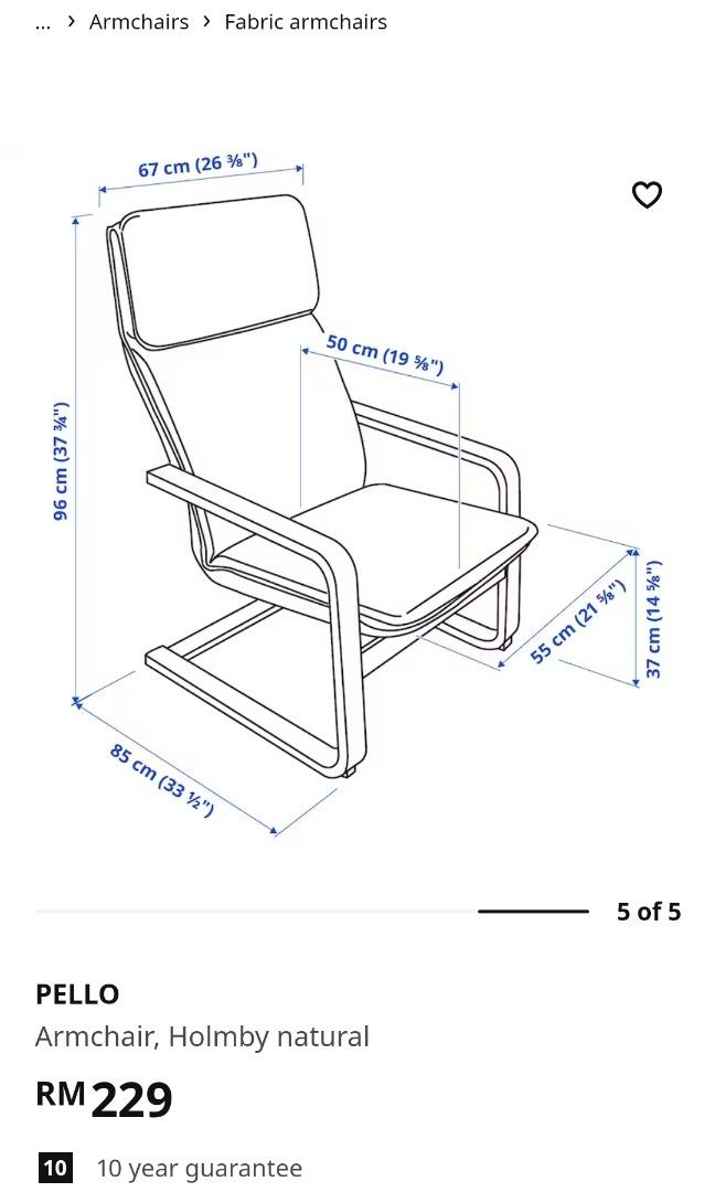IKEA PELLO CHAIR (2units), Furniture & Home Living, Furniture, Chairs