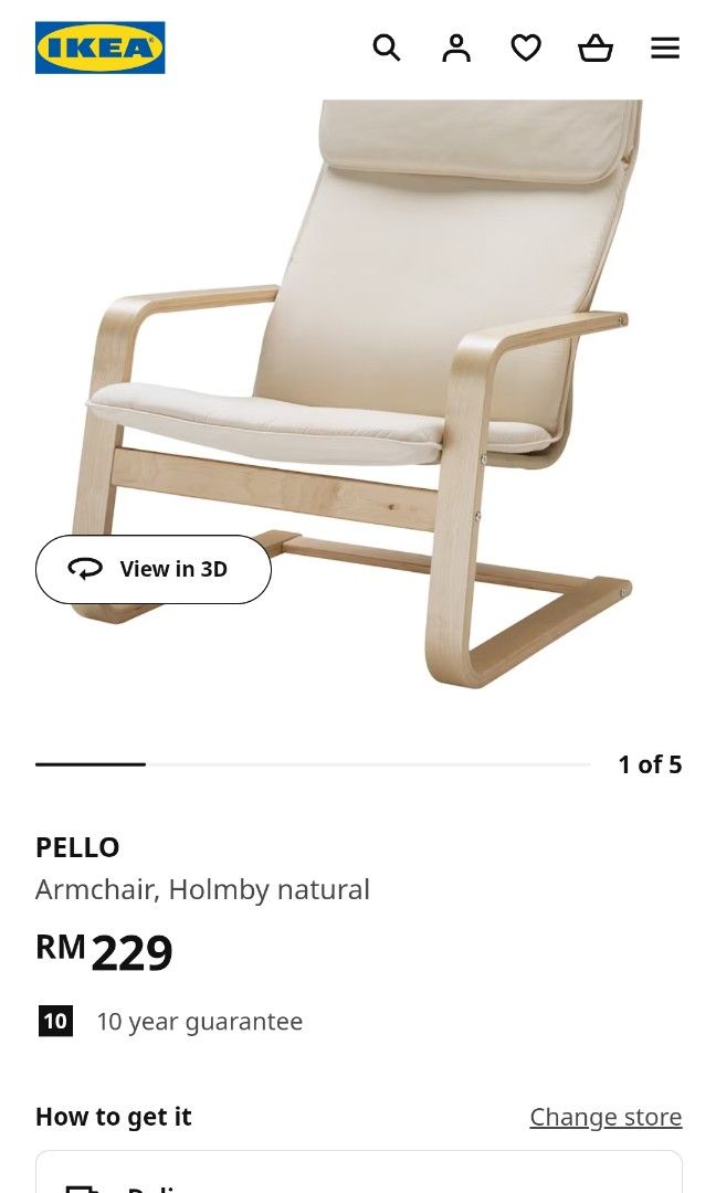 IKEA PELLO CHAIR (2units), Furniture & Home Living, Furniture, Chairs