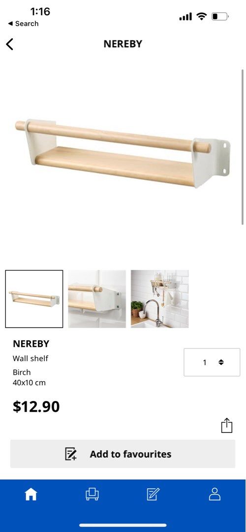 Ikea wall shelf (new!), Furniture & Home Living, Furniture, Shelves