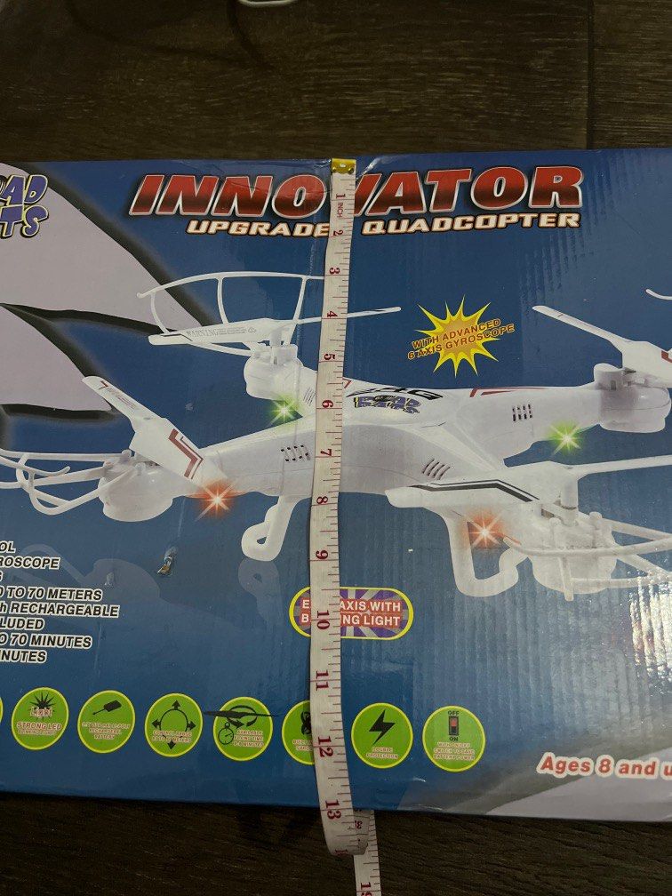 Innovator drone toy (Category: Remote Control Toys) located in Pasay City. Submitted by chinkyola (Listing ID 1205759528, Image 3). Description: As is. Complete set..