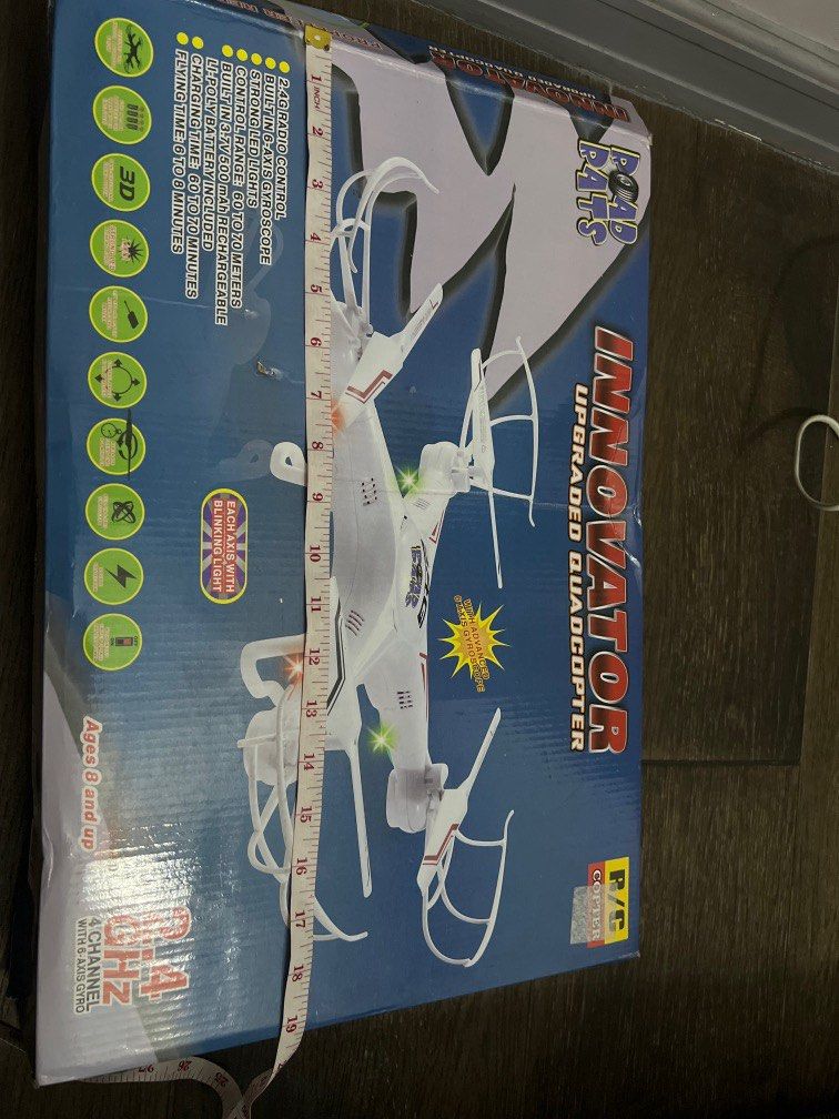 Innovator drone toy (Category: Remote Control Toys) located in Pasay City. Submitted by chinkyola (Listing ID 1205759528, Image 2). Description: As is. Complete set..