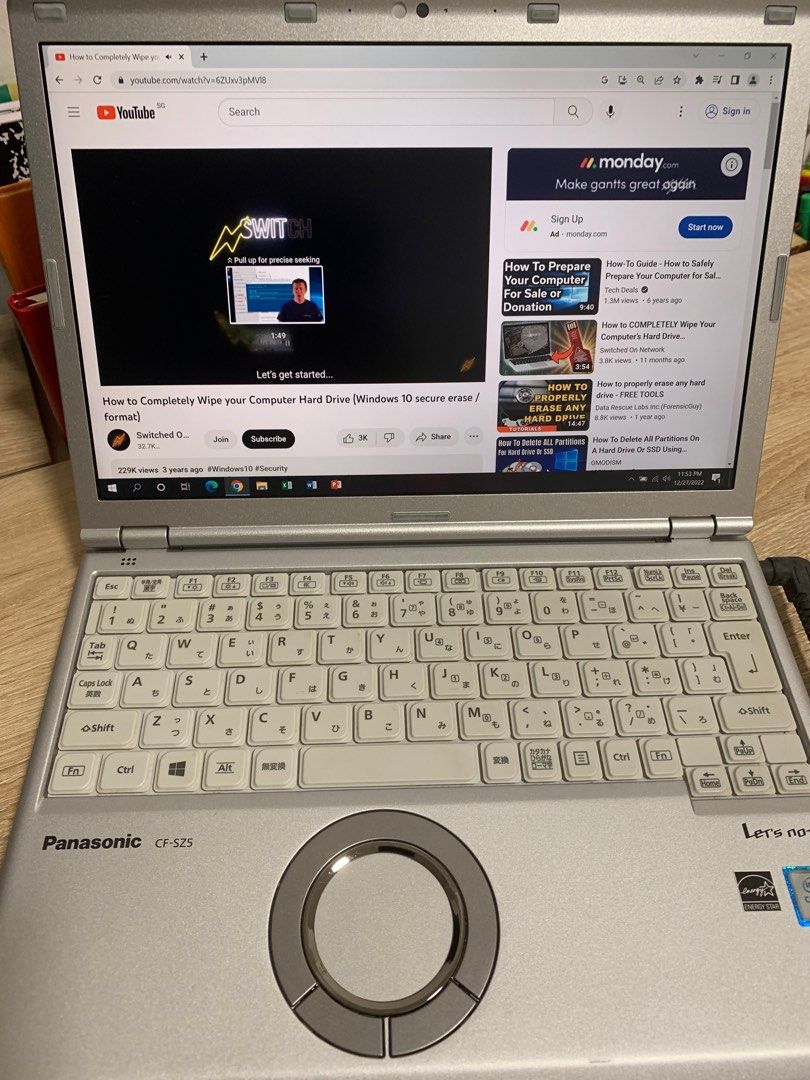 Japanese laptop Panasonic CF-SZ5 laptop with dvd drive, Computers