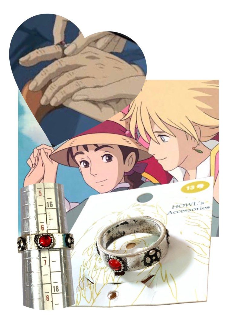 Howl's Moving Castle Adjustable Ring New Release 2022 Set of 2