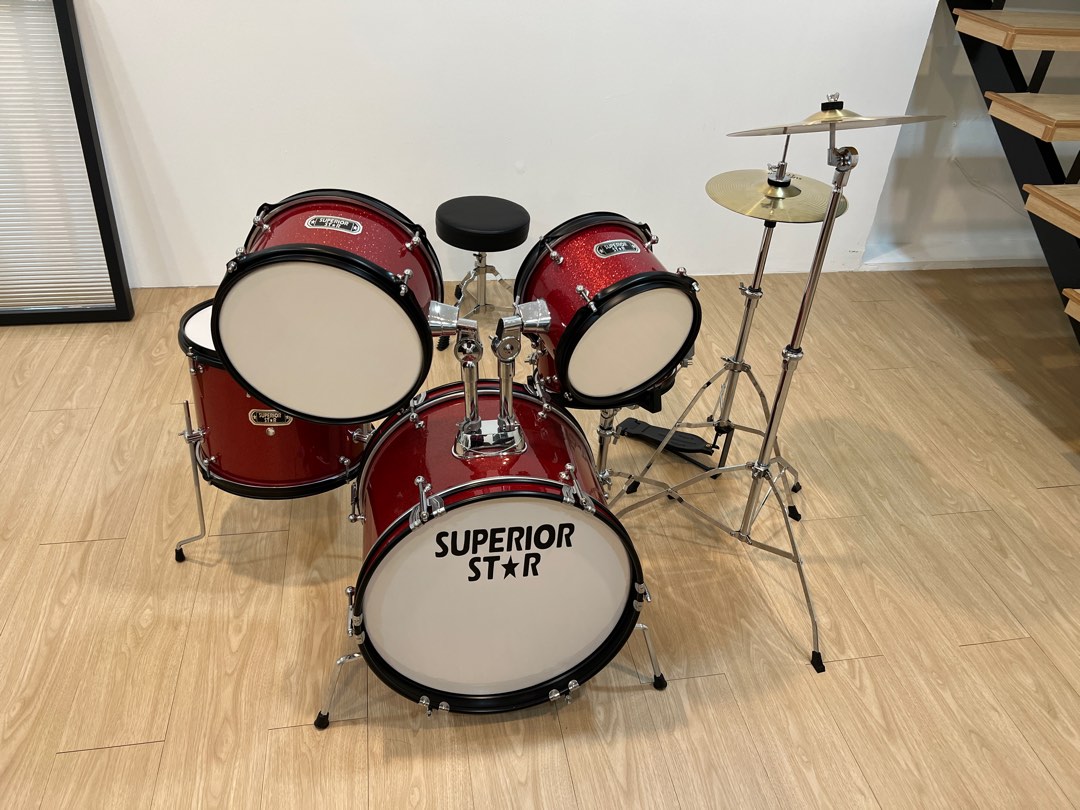 Kid's Drum Set (Suitable 90cm - 120cm), Hobbies & Toys, Music & Media,  Musical Instruments on Carousell