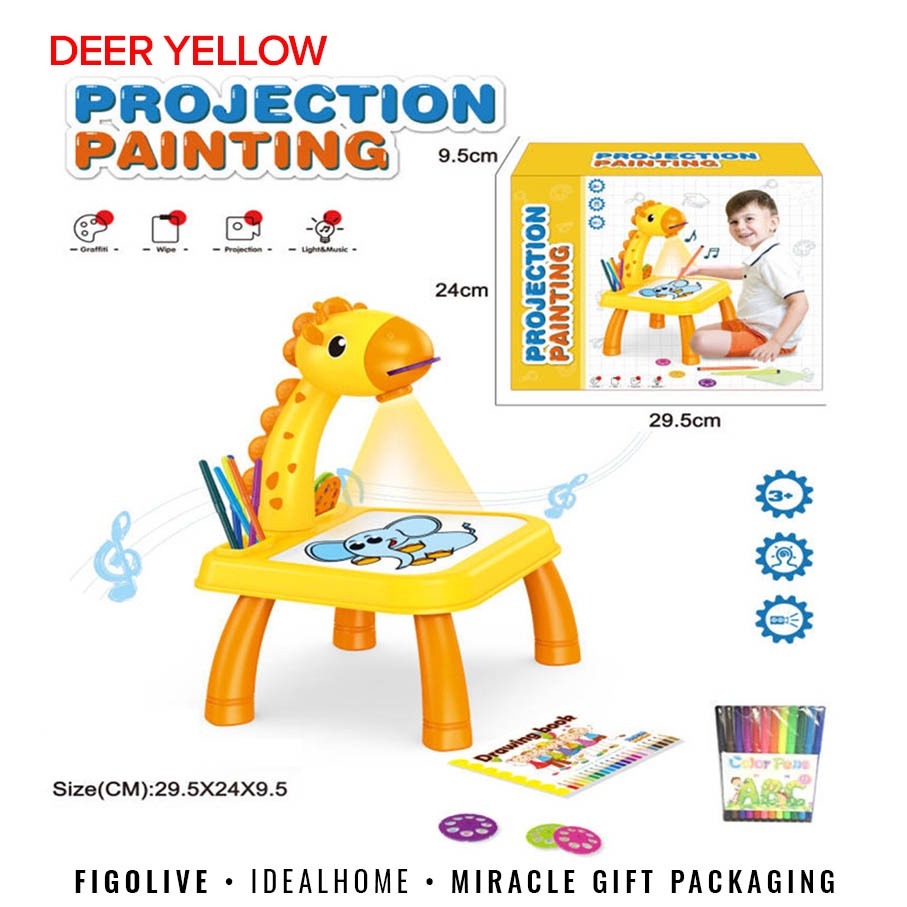 Kids Projection Painting Table Toy with 24 drawing Patterns, Hobbies