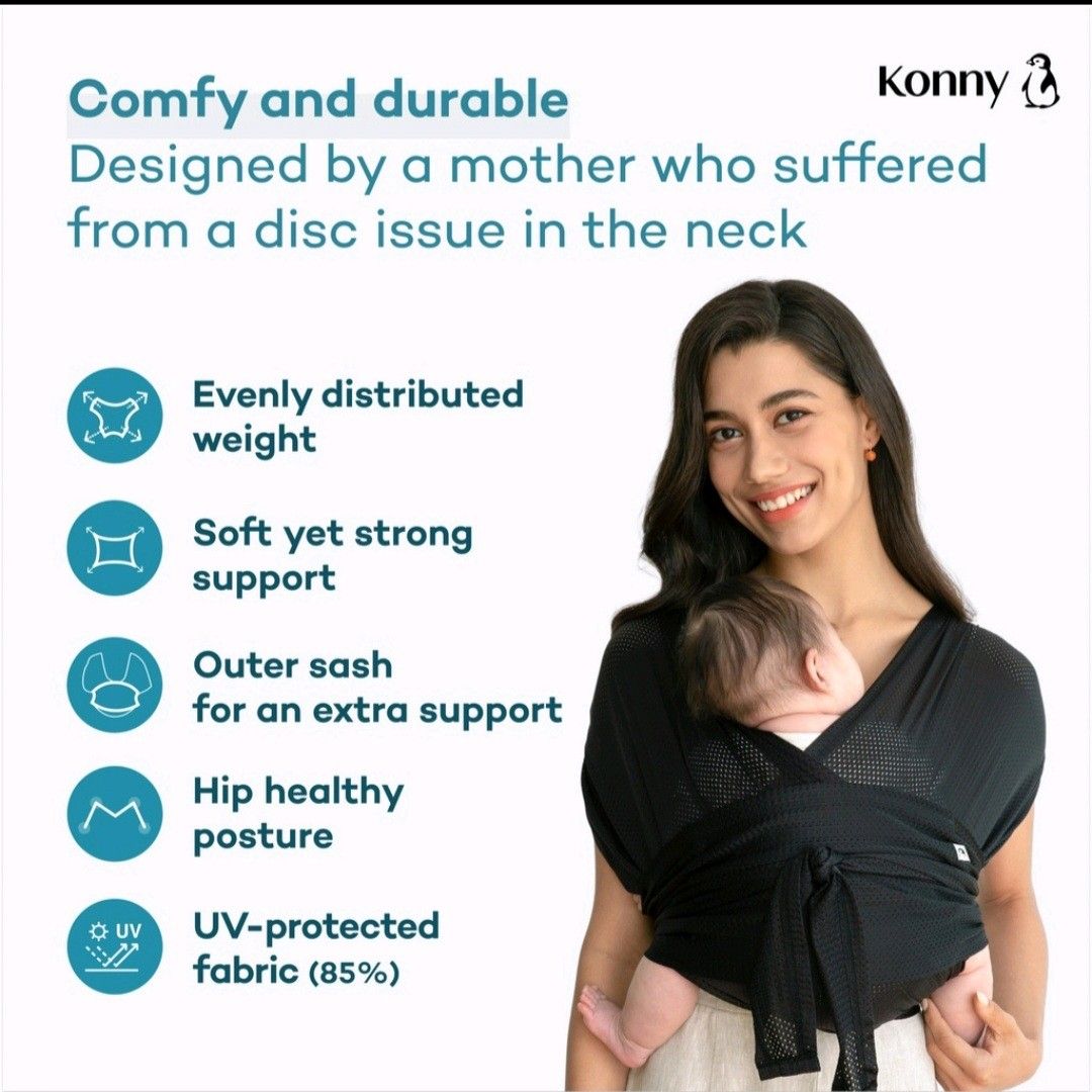 Konny Baby carrier Summer Air Mesh, Babies & Kids, Going Out, Carriers