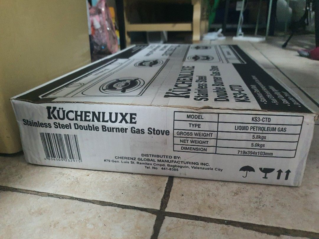 Kuchenluxe Double Burner Stove Top, stainless steel, Furniture & Home