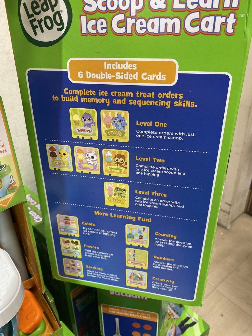 Costco leapfrog ice cream cart store