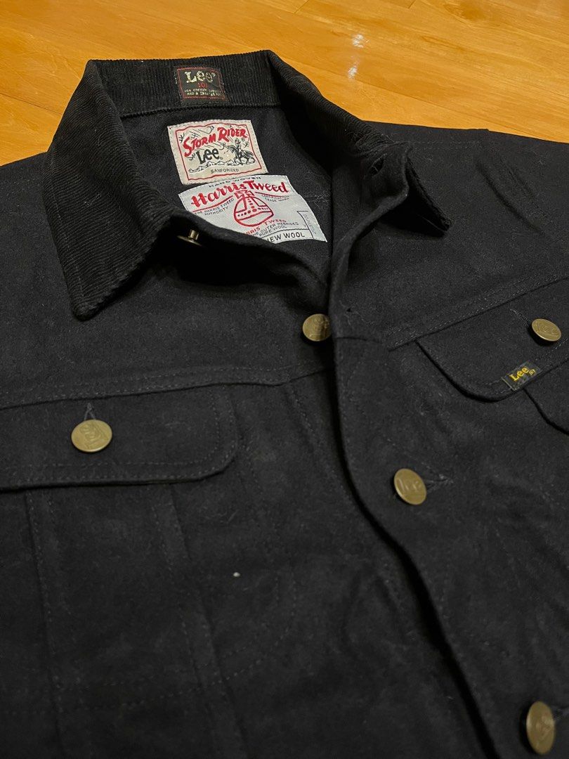 Lee 101 storm rider jacket Harris Tweed black vintage USA levis