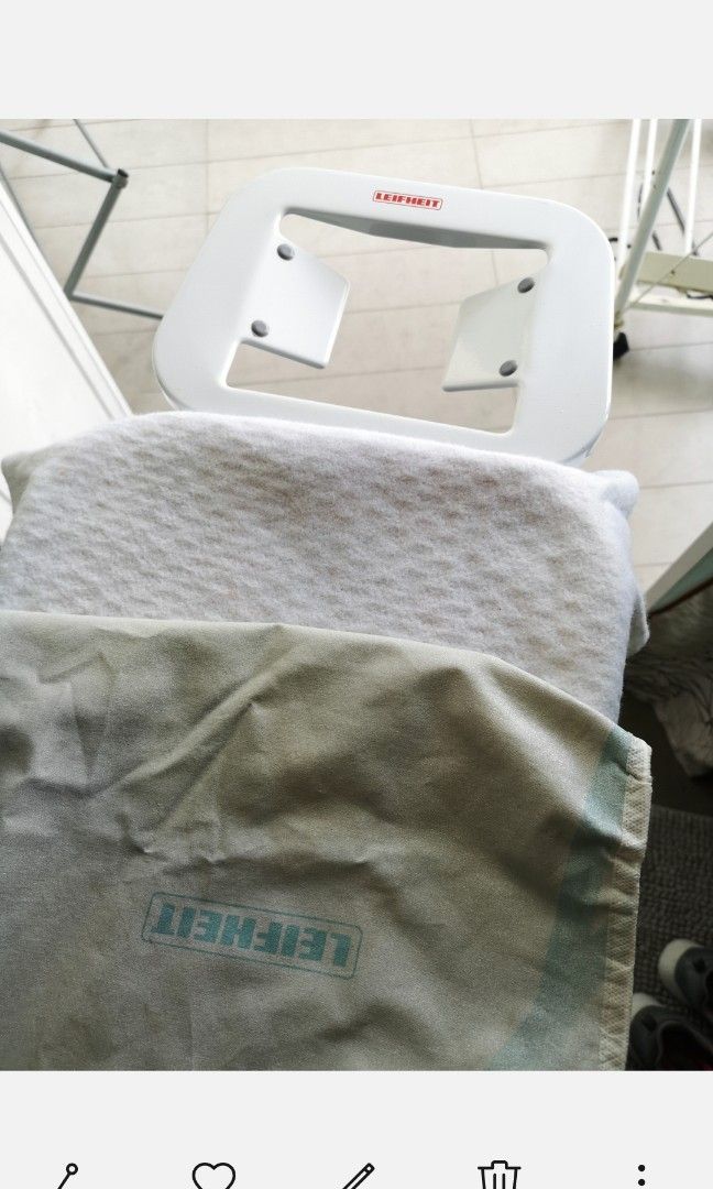 Leifheit Ironing board with extra cover and free iron, Furniture & Home