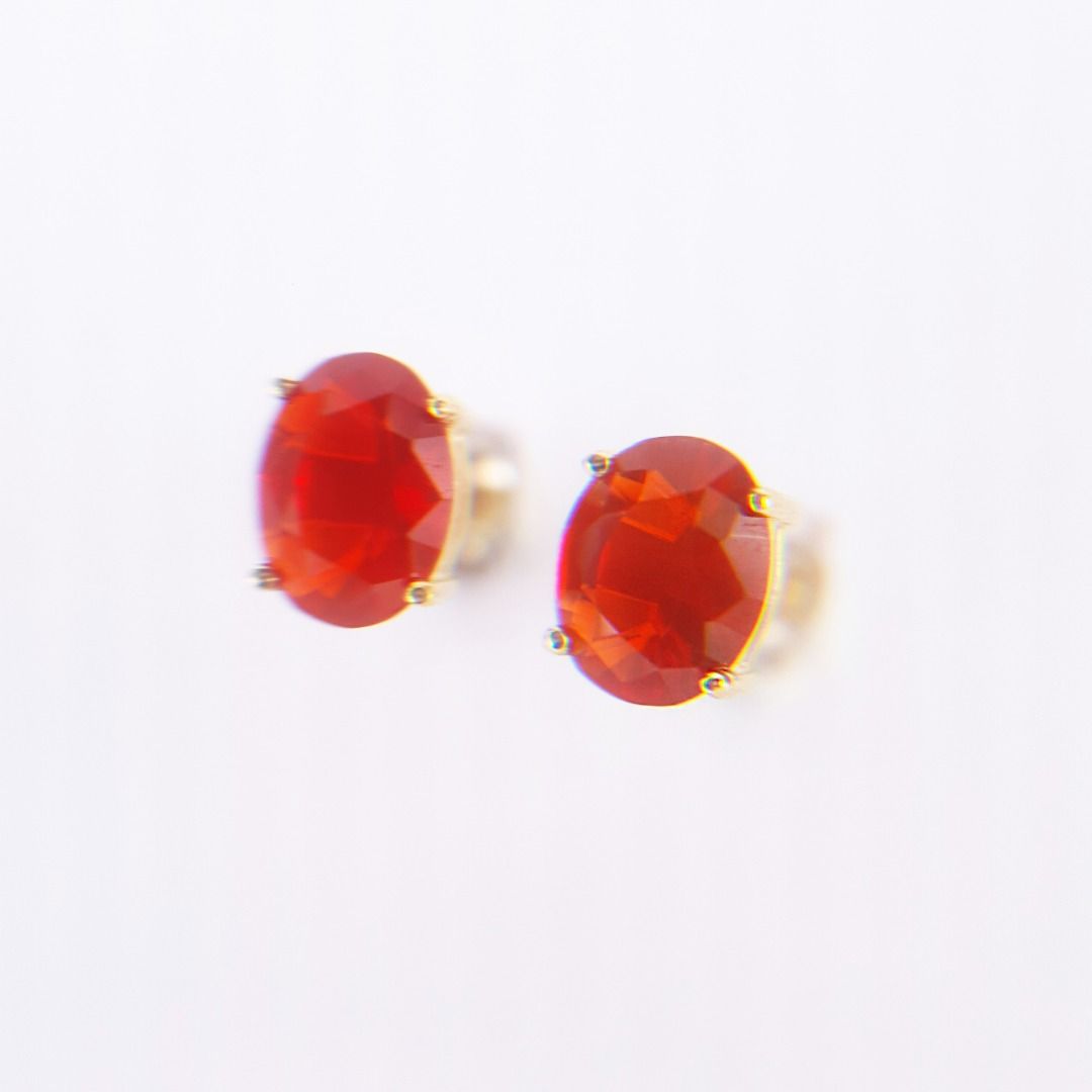 Red gemstone earrings online