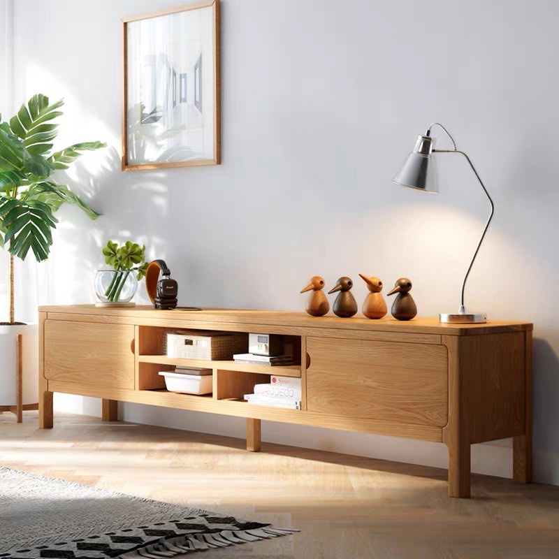 LINSY furniture (white oak) Solid Wooden TV Console, Furniture & Home