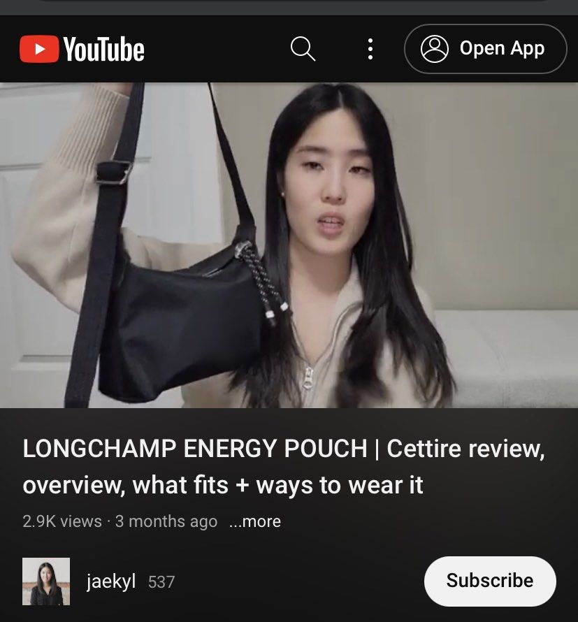Longchamp `le Pliage Energy` Pouch in Black
