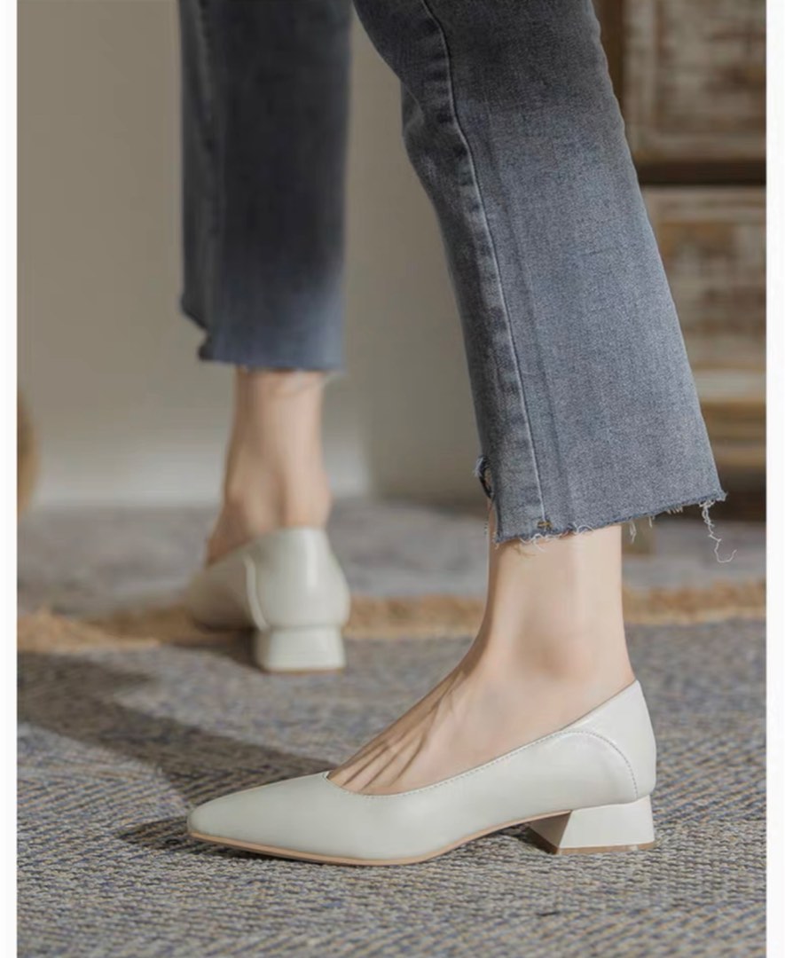 low chunky heel