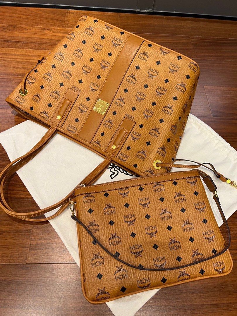MCM Reversible Liz Shopper in Visetos Luxury Bags Wallets on