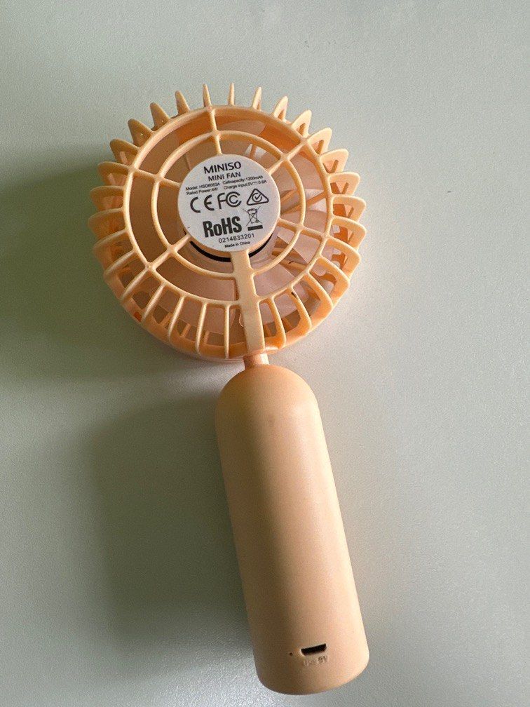 MINISO handheld fan, Furniture & Home Living, Lighting & Fans, Fans on