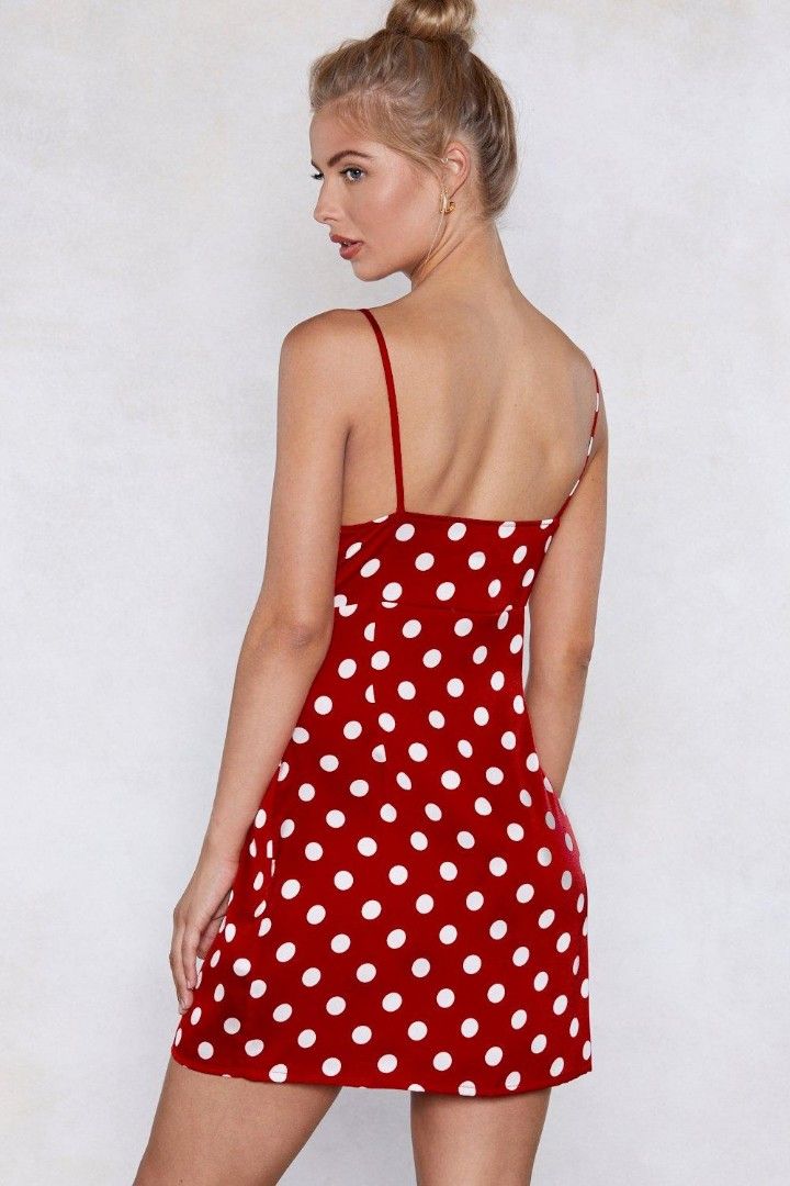 Nasty gal red hot sale polka dot dress