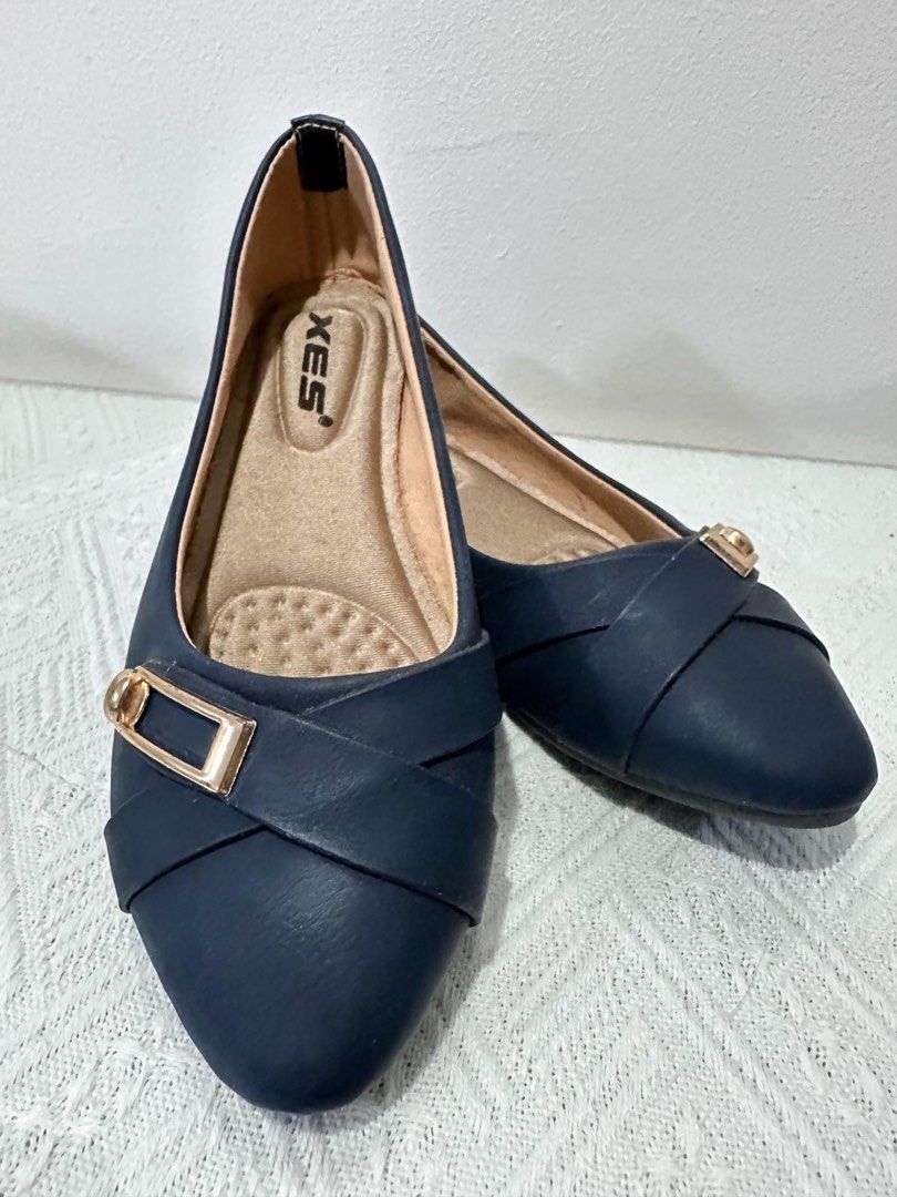 navy and white heels