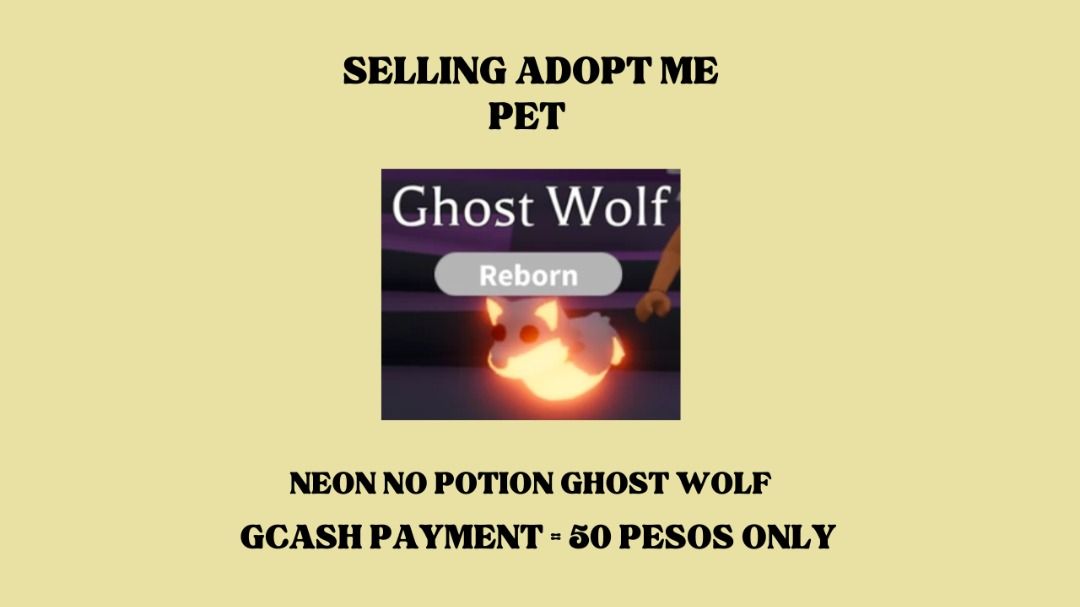 NEON GHOST WOLF ADOPT ME, Video Gaming, Gaming Accessories, In-Game