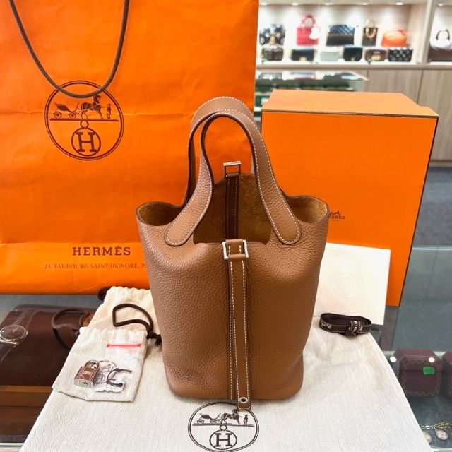 Hermes Picotin 18 Etoupe Gold Hardware, Luxury, Bags & Wallets on Carousell