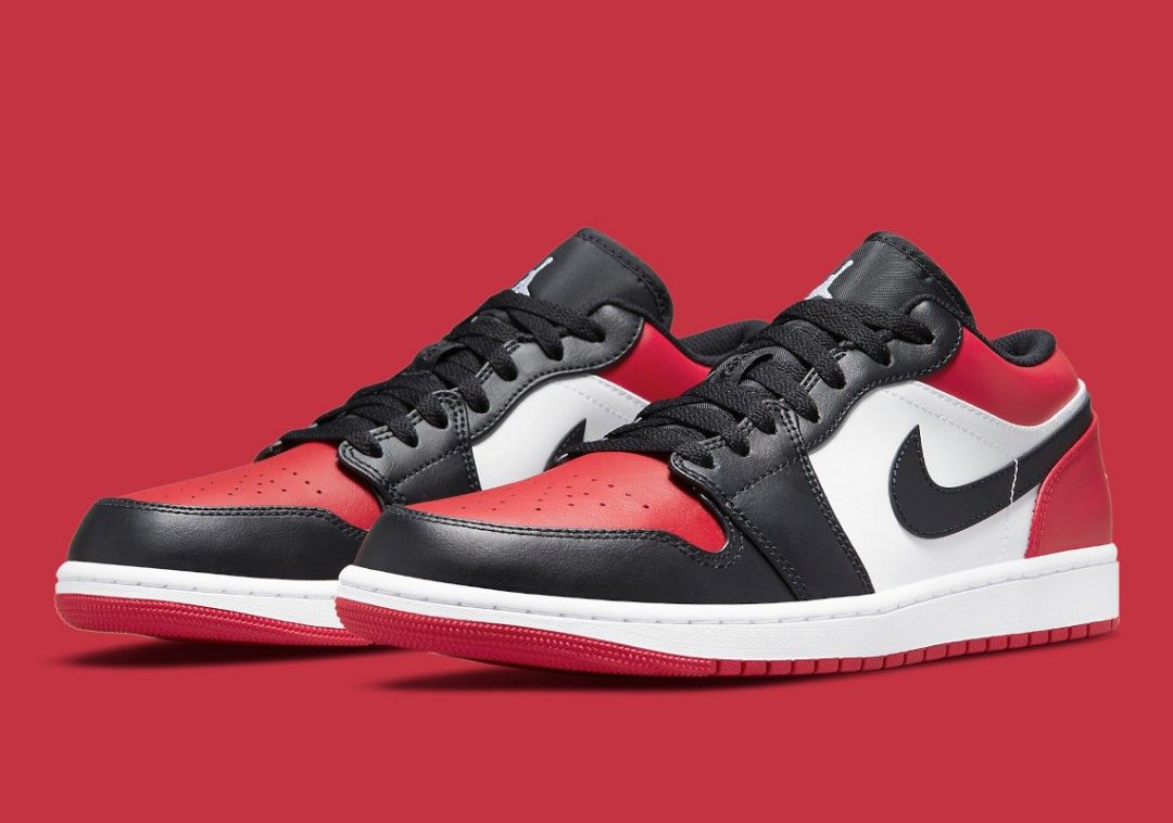 Nike Air Jordan 1 Low Bred Toe Men s Fashion Footwear Sneakers