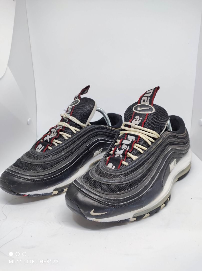 Nike Air Max 97 Overbranding Black 44 Fesyen Pria Sepatu