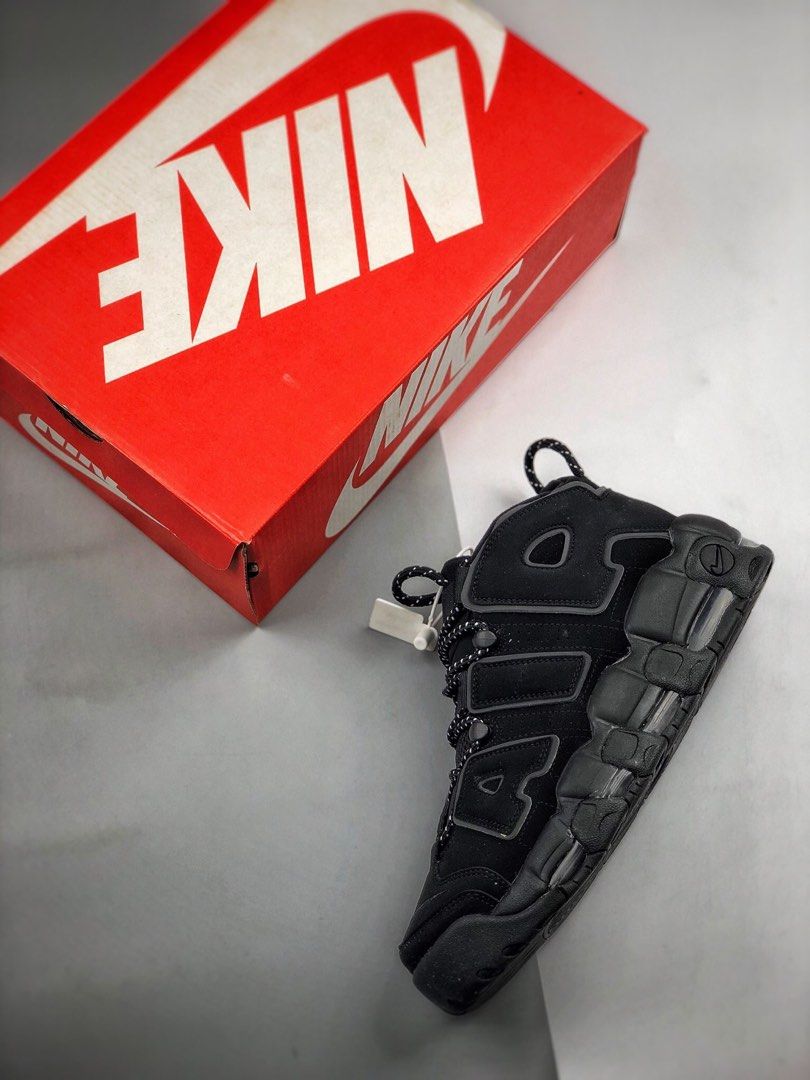 Uptempo hotsell black reflective