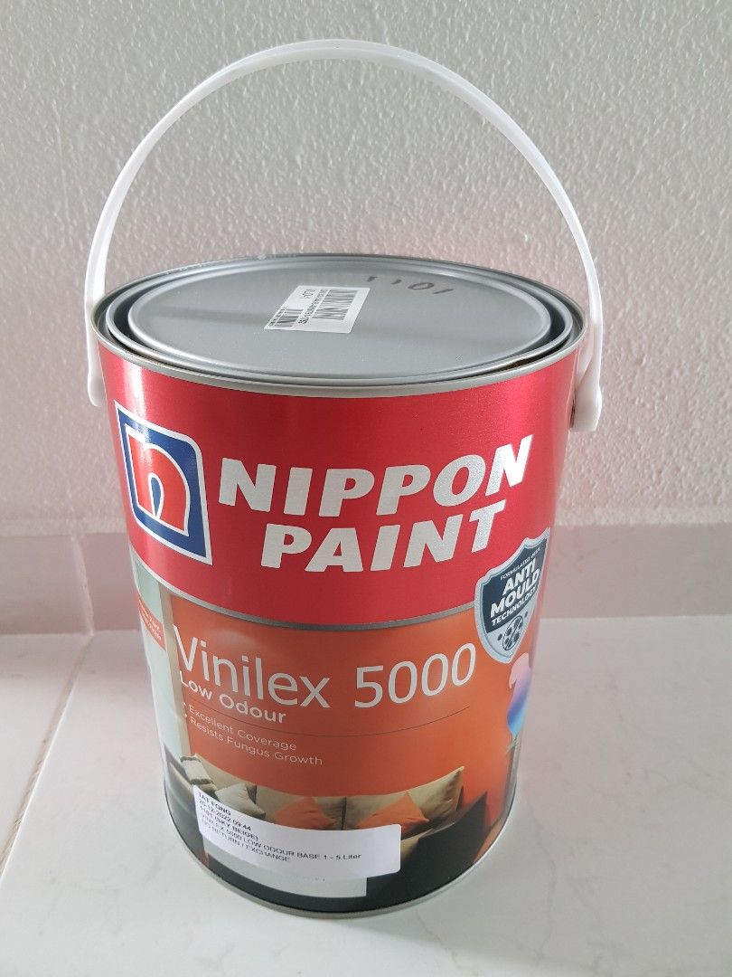 Nippon Paint Vinilex 5000 1101 ( Sky Beige ) 5L, Furniture & Home