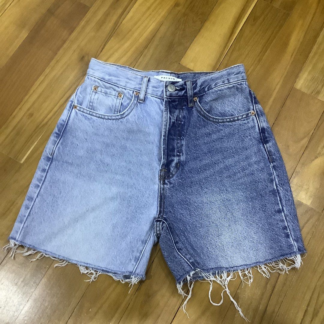pacsun two tone 90s girlfriend denim shorts Women s Fashion