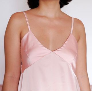 Pixxie Lab Baby Pink Silk Dress