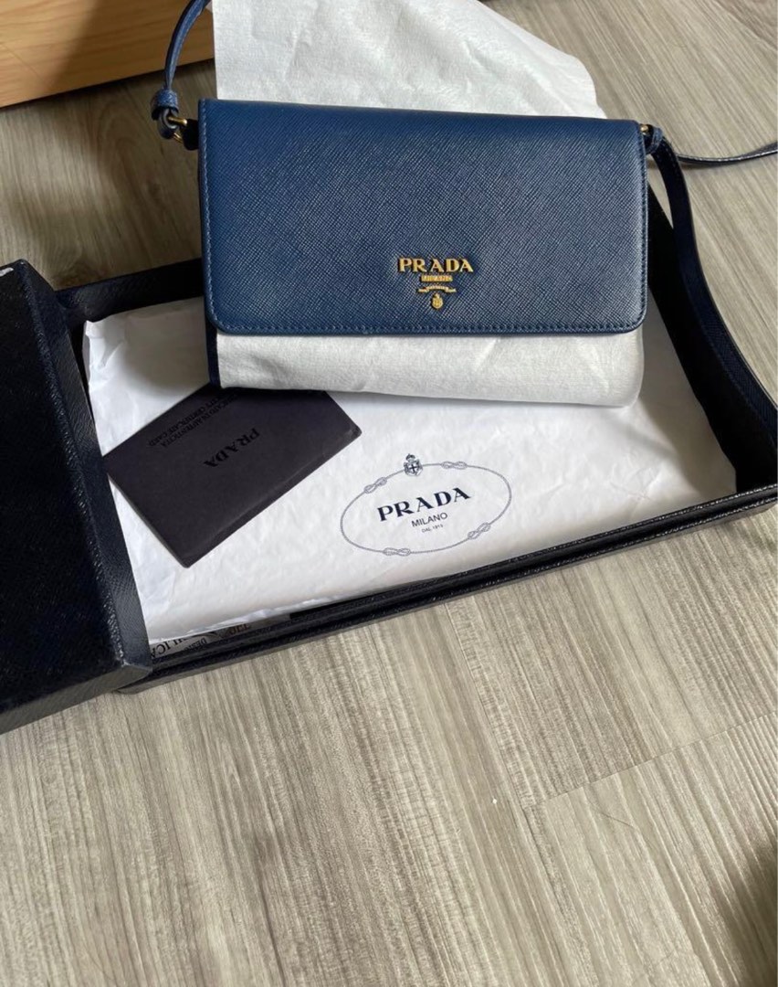 Prada Saffiano Wallet, Luxury, Bags & Wallets on Carousell