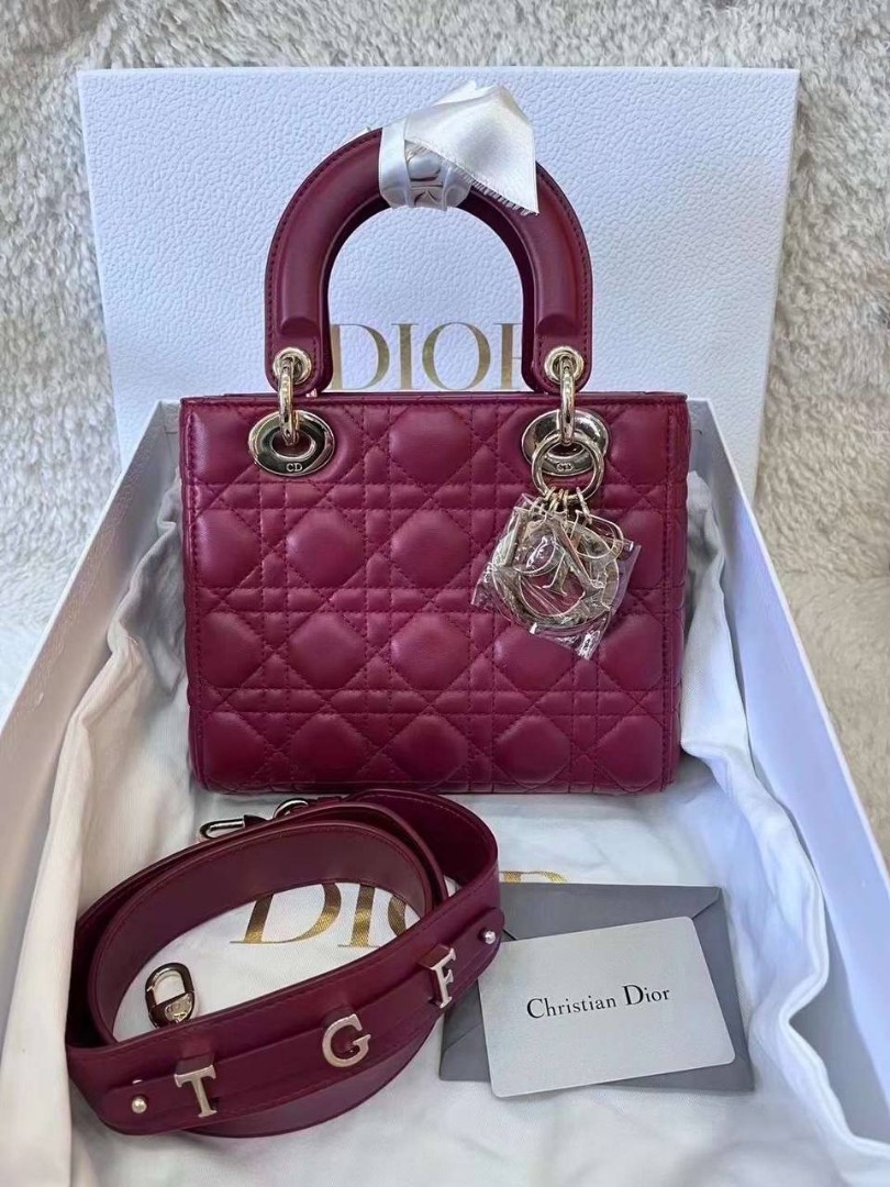 PRE-ORDER Preloved Dior Lady Dior Small Abc Strap, Luxury, Bags ...