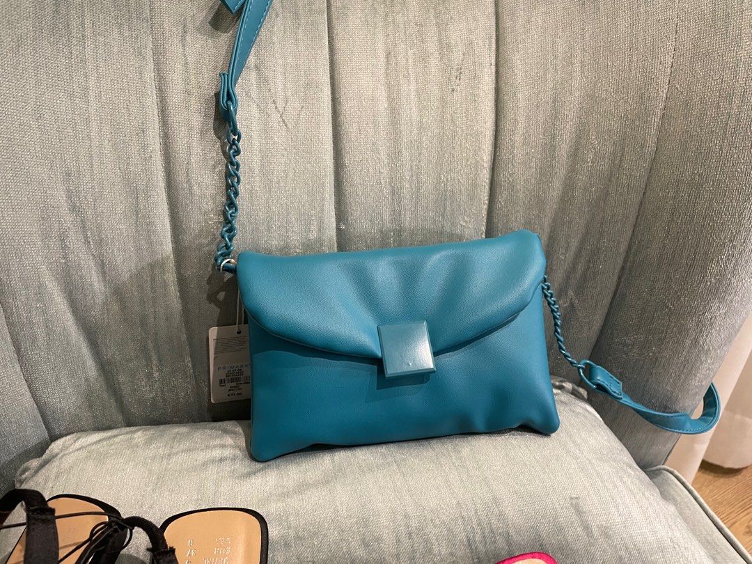 PRIMARK turquoise cross body bag, Women's Fashion, Bags & Wallets