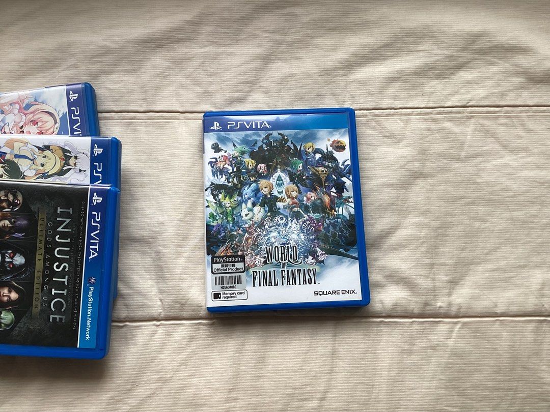 PS VITA GAMES USED (Category: PlayStation) located in Marikina City. Submitted by minionlover34 (Listing ID 1205657955, Image 3). Description: PRICE RANGE Hyper Dimension Neptunia Re:Birth - SOLD Senran Kagura Shinovi Versus (Damaged Back) - SOLD Both For 750 pesos World of Final Fantasy - 500 Injustice - 300 .