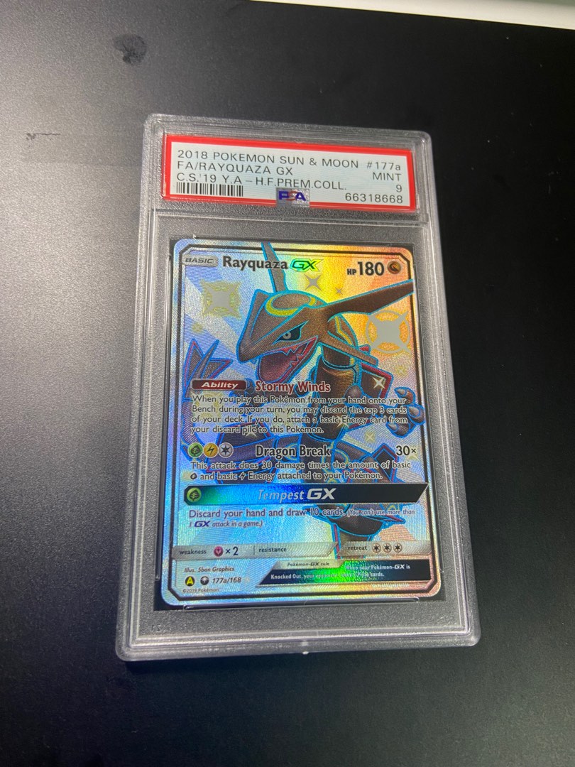 Pokémon Hidden Fates Shiny Rayquaza GX Promo PSA 9