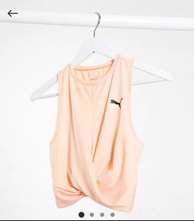 PUMA Training Exclusive to ASOS knot detail vest in peach