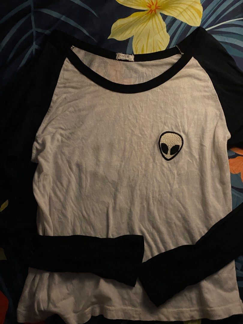 Rare brandy Melville J. Galt alien patchwork, Women's Fashion, Tops