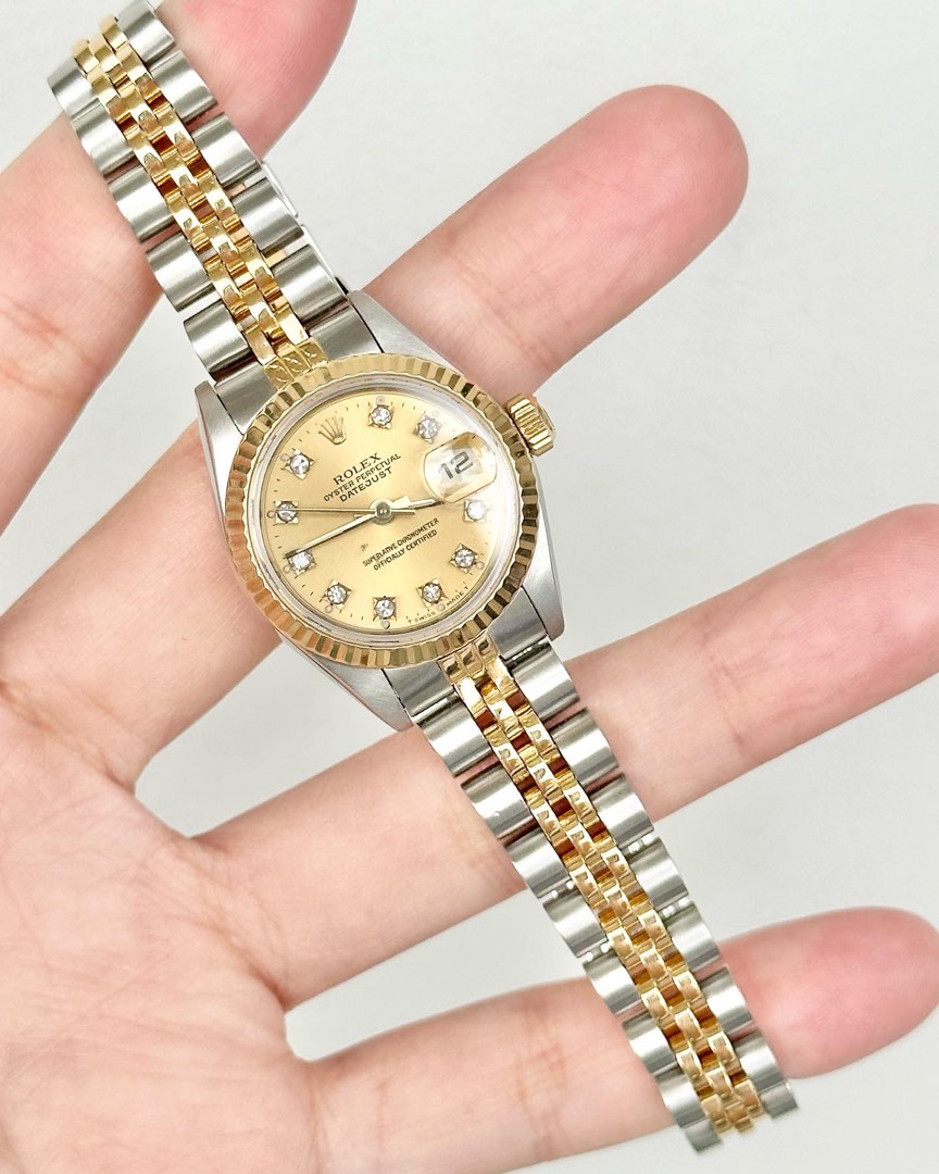 18k rolex oyster sale perpetual datejust with diamonds