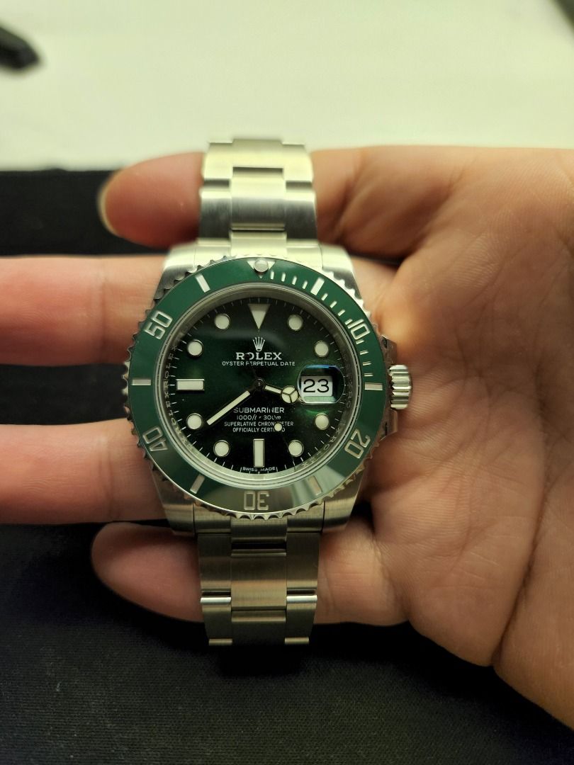 Rolex Submariner Date Green Dial Oystersteel Men's Watch 116610LV-0002