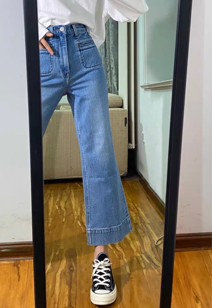 Straight cut mom jeans, Women's Fashion, Bottoms, Jeans & Leggings on