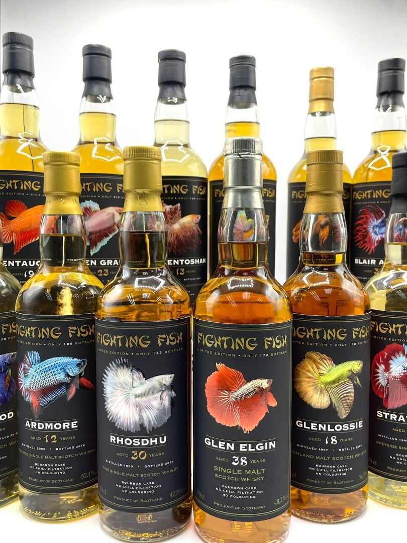 Strathmill. Glen Grant. Auchentoshan. Blain Athol. Rhosdhu