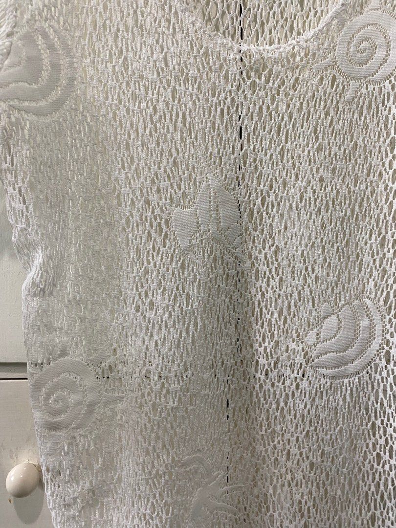 Swimwear cover lace (Category: Swim Top & Rash Guards) located in Taytay. Submitted by dionesantos (Listing ID 1205718566, Image 3). Description: No Brand Used only once for swimwear cover Size: L - 2XL frames.